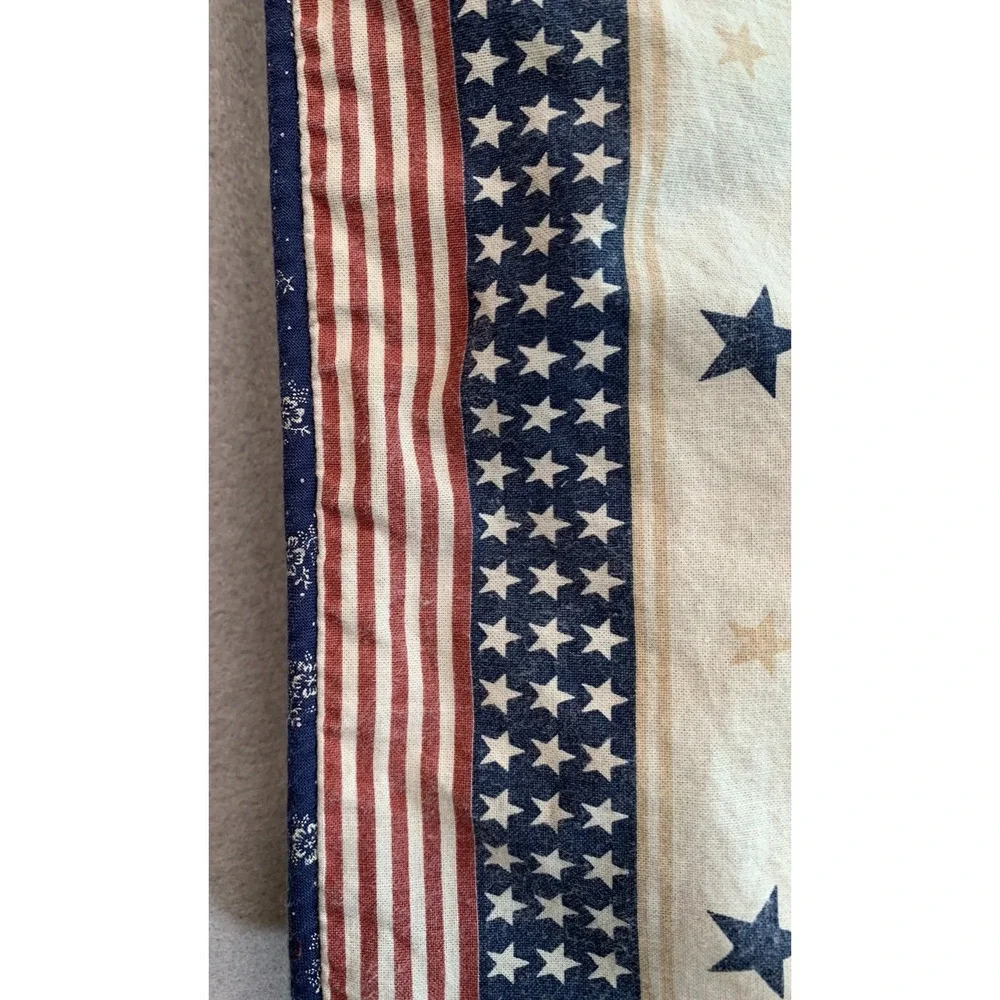 Vintage Tommy Hilfiger Red White Blue Tan Duvet Cover 86x86 Full Queen Americana
